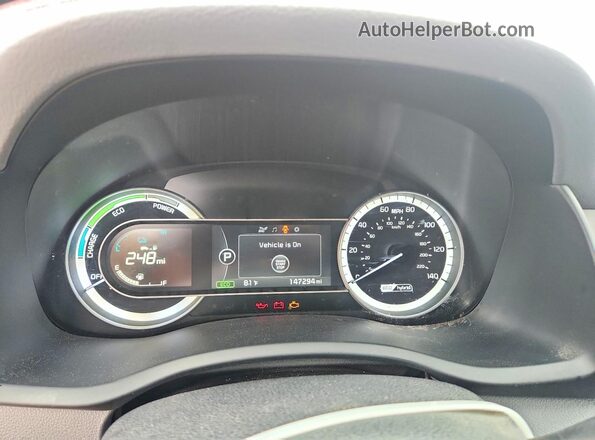 KNDCC3LC2H5057911 2017 KIA NIRO Red Vista del cuadro de instrumentos