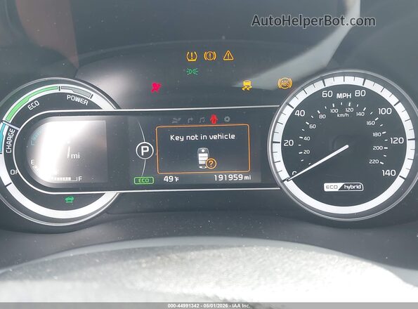 KNDCC3LC6J5186126 2018 KIA NIRO Gray Widok tylnych siedzeń