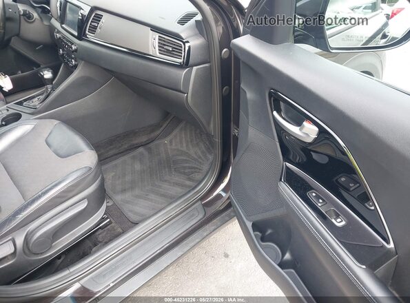 KNDCC3LC8J5120385 2018 KIA NIRO Black Widok wnętrza z przodu