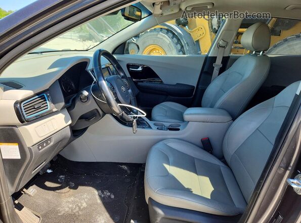 KNDCC3LD4K5218095 2019 KIA NIRO Gray წინა სალონის ხედი