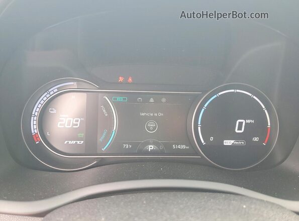 KNDCC3LG9K5017674 2019 KIA NIRO Черный Вид щитка приборов