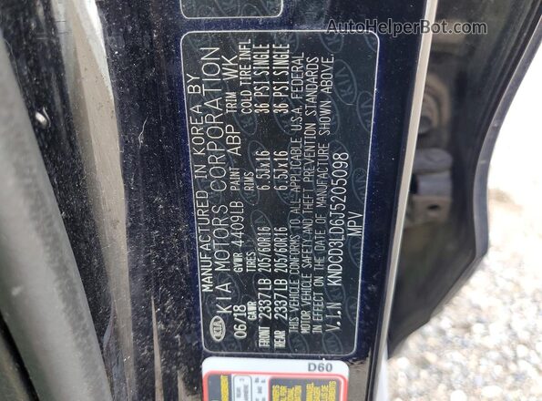 KNDCD3LD6J5205098 2018 KIA NIRO Черный Вид подкапотного пространства