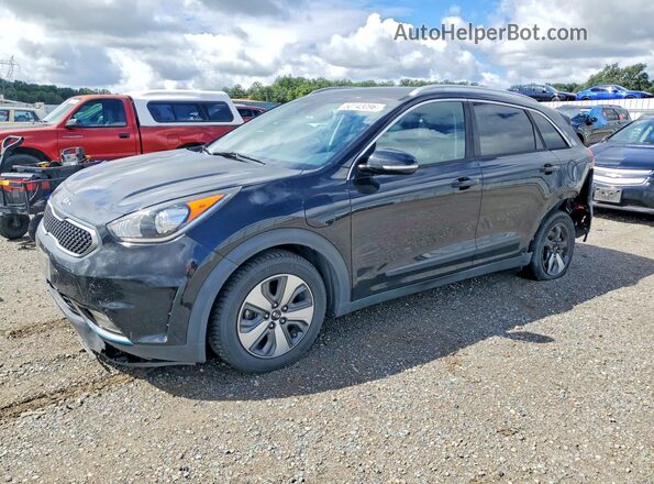 KNDCD3LD6J5205098 2018 KIA NIRO Черный Передняя левая четверть