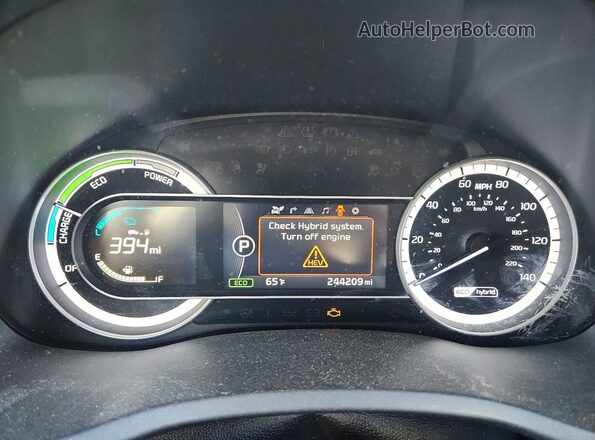 KNDCE3LC2H5047132 2017 KIA NIRO Черный Вид щитка приборов