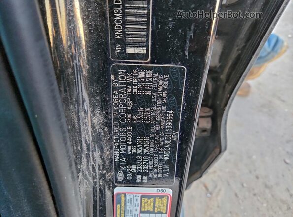 KNDCM3LD1L5390664 2020 KIA NIRO Black Vista del compartimento del motor