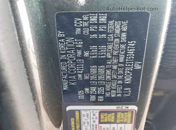 KNDCP3LE1T5346745 2026 KIA NIRO Серый Панорамный вид салона 360°
