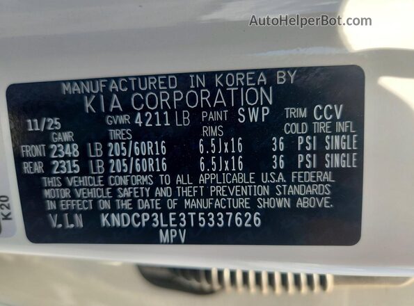 KNDCP3LE3T5337626 2026 KIA NIRO White Engine compartment view