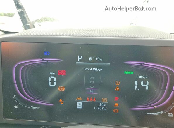 KNDCP3LEXT5324730 2026 KIA NIRO Белый Вид щитка приборов