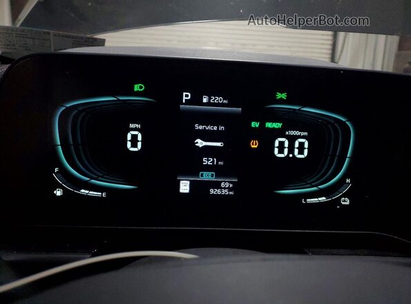 KNDCR3LE2P5067918 2023 KIA NIRO Серый Вид щитка приборов
