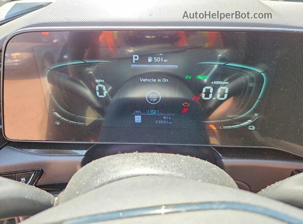 KNDCS3LF0P5054324 2023 KIA NIRO Синий Вид щитка приборов