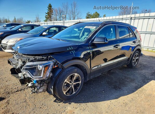 KNDCS3LF7S5237194 2025 KIA NIRO Black Առջևի ձախ երեք քառորդ տեսարան