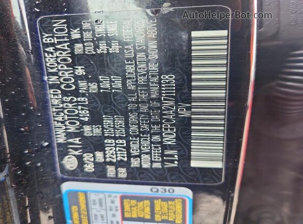 KNDEPCAA2M7111138 2021 KIA SELTOS Black Vista interior de 360 grados