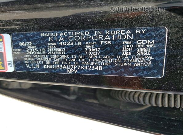 KNDJ33AU7P7842348 2023 KIA SOUL Черный Вид подкапотного пространства