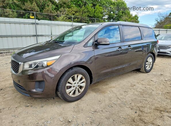 KNDMB5C10G6165972 2016 KIA SEDONA Brown Przód lewy