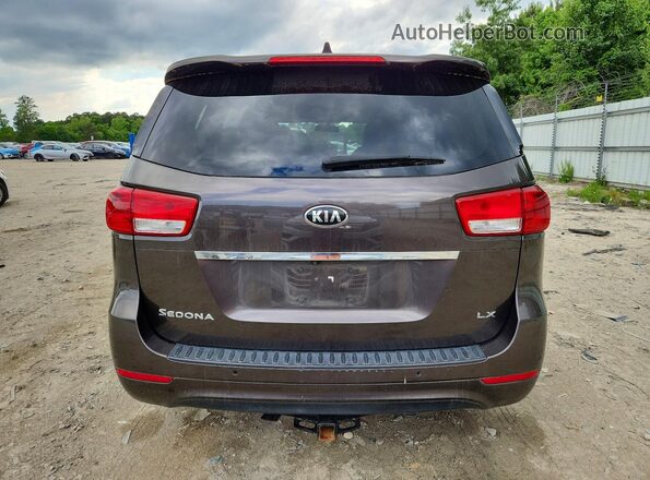 KNDMB5C10G6165972 2016 KIA SEDONA Brown Widok z tyłu
