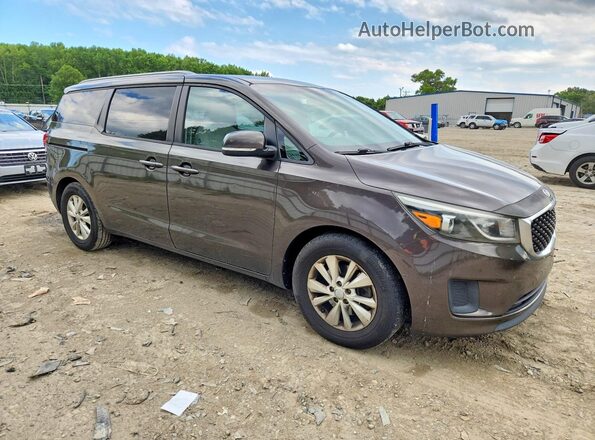 KNDMB5C10G6165972 2016 KIA SEDONA Brown Przód prawy