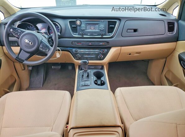 KNDMB5C10G6192802 2016 KIA SEDONA White Widok deski rozdzielczej