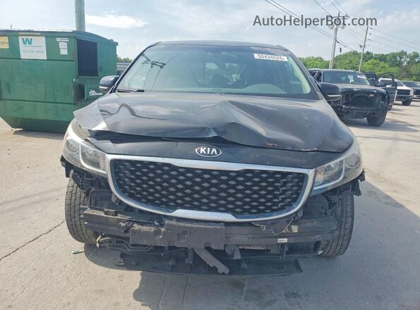 KNDMB5C10G6209226 2016 KIA SEDONA Black წინა ხედი