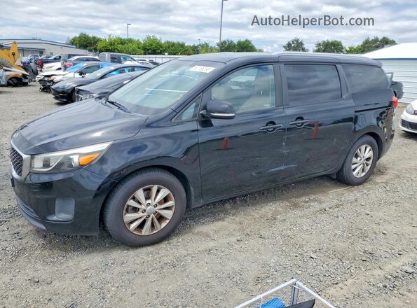 KNDMB5C11G6102346 2016 KIA SEDONA Black Przód lewy