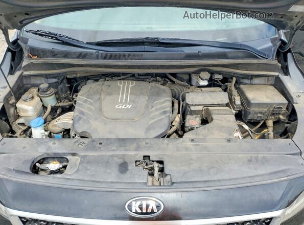 KNDMB5C11G6102346 2016 KIA SEDONA Black Widok komory silnika