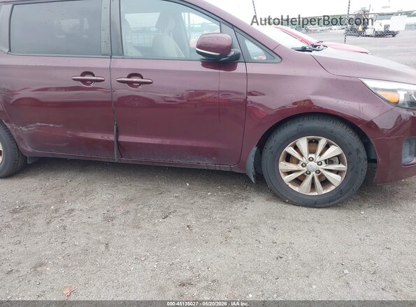 KNDMB5C11G6111211 2016 KIA SEDONA Burgundy Widok z przodu