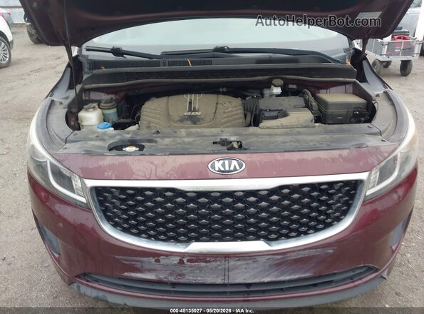 KNDMB5C11G6111211 2016 KIA SEDONA Burgundy Widok z tyłu