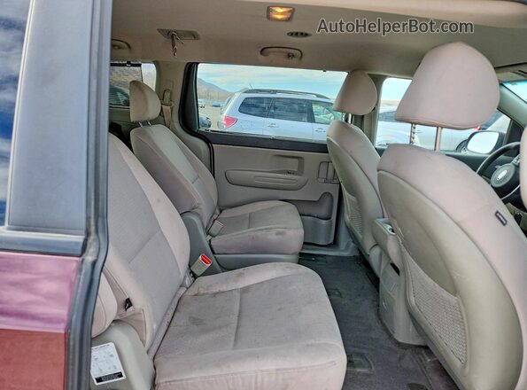 KNDMB5C11G6200163 2016 KIA SEDONA Burgundy Vista de los asientos traseros