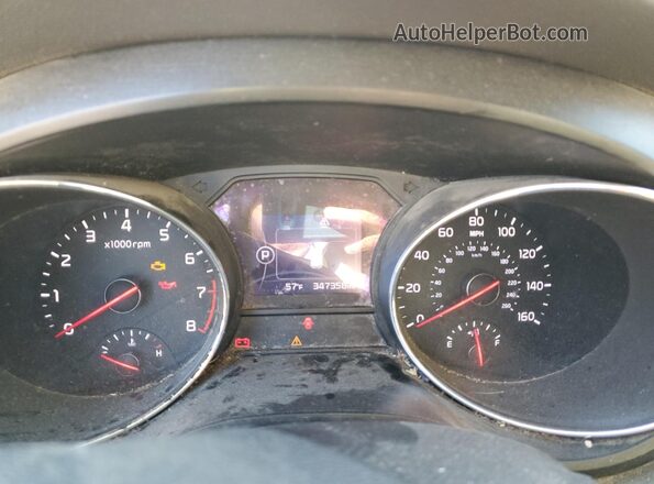 KNDMB5C11G6215875 2016 KIA SEDONA Gray Вид щитка приладів