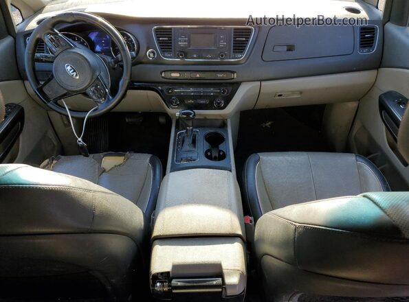 KNDMB5C11G6215875 2016 KIA SEDONA Gray Вид панелі приладів