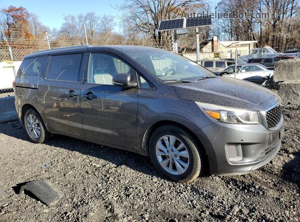 KNDMB5C11G6215875 2016 KIA SEDONA Gray Передня права чверть