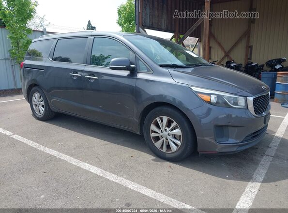 KNDMB5C11H6245072 2017 KIA SEDONA Gray Передня права чверть