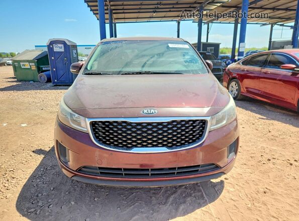 KNDMB5C11H6267427 2017 KIA SEDONA Burgundy Widok z przodu