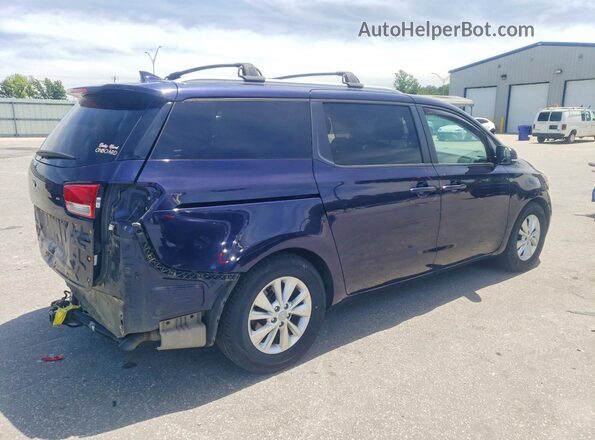 KNDMB5C11J6410673 2018 KIA SEDONA Blue Tył prawy