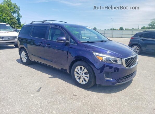 KNDMB5C11J6410673 2018 KIA SEDONA Blue Przód prawy