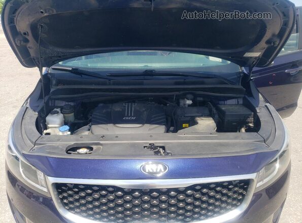 KNDMB5C11J6410673 2018 KIA SEDONA Blue Widok komory silnika