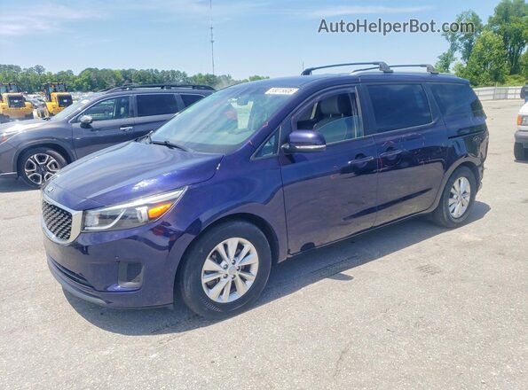 KNDMB5C11J6410673 2018 KIA SEDONA Blue Przód lewy