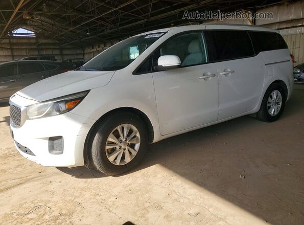 KNDMB5C12G6098677 2016 KIA SEDONA White Vista tres cuartos delantera izquierda