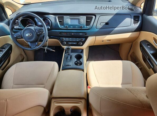 KNDMB5C12H6232623 2017 KIA SEDONA White Вид панелі приладів