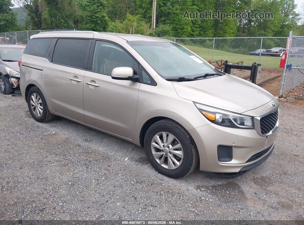 KNDMB5C12H6266867 2017 KIA SEDONA Gold Przód prawy