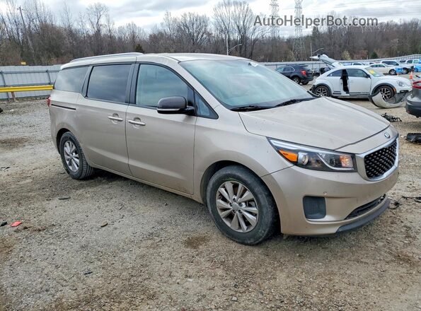 KNDMB5C12H6284737 2017 KIA SEDONA Золотой Передняя правая четверть