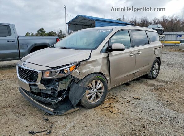 KNDMB5C12H6284737 2017 KIA SEDONA Золотой Передняя левая четверть