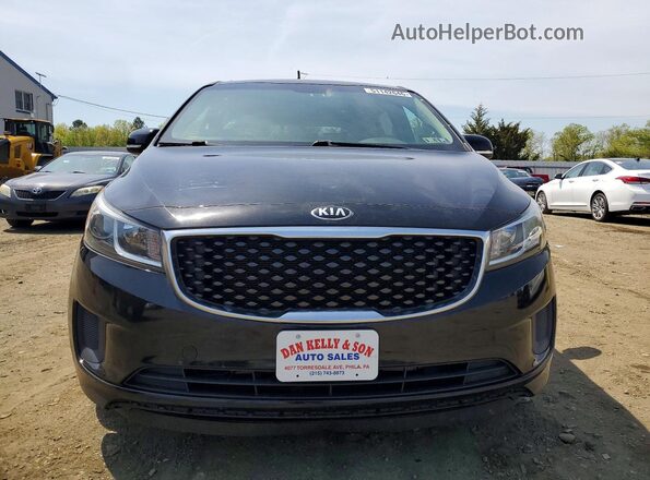 KNDMB5C12J6395763 2018 KIA SEDONA Черный Вид спереди