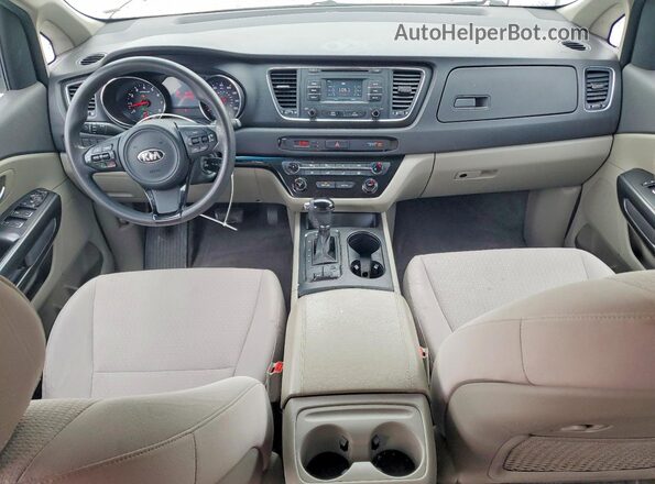 KNDMB5C13G6099711 2016 KIA SEDONA Silver Vista del salpicadero