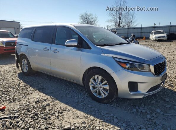 KNDMB5C13H6227138 2017 KIA SEDONA Серебряный Передняя правая четверть