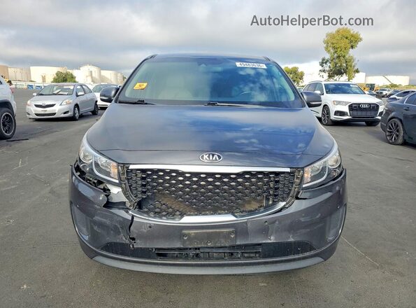 KNDMB5C13J6373285 2018 KIA SEDONA Charcoal Widok z przodu