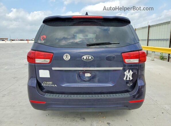 KNDMB5C13J6373559 2018 KIA SEDONA Blue Հետևի տեսք