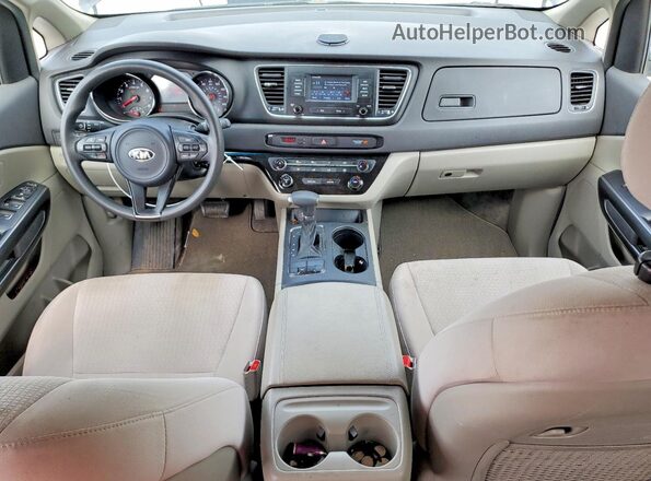 KNDMB5C13J6373559 2018 KIA SEDONA Blue Առջևի վահանակի տեսք