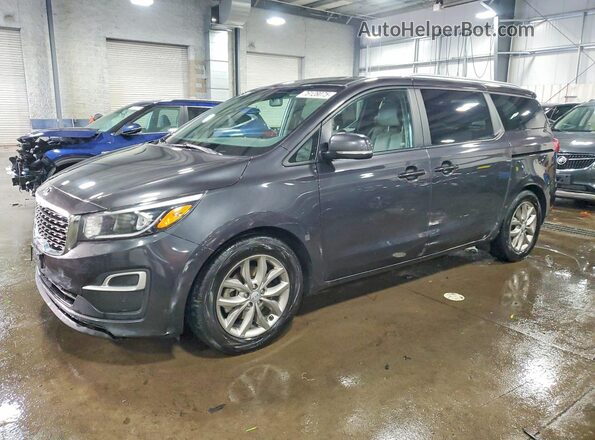 KNDMB5C13M6674174 2021 KIA SEDONA Gray Vista tres cuartos delantera izquierda