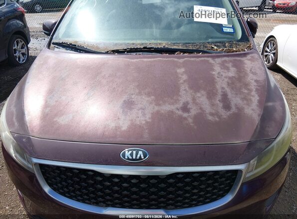 KNDMB5C14G6107380 2016 KIA SEDONA Maroon Widok zestawu wskaźników