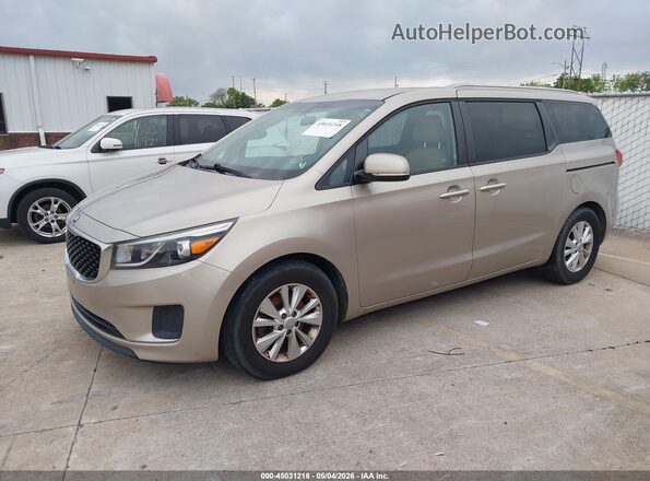 KNDMB5C14G6120310 2016 KIA SEDONA Кремовый Передняя левая четверть